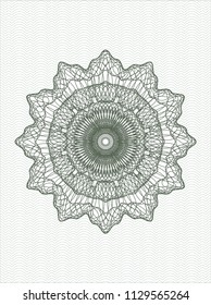 Green money style rosette