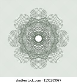 Green money style rosette