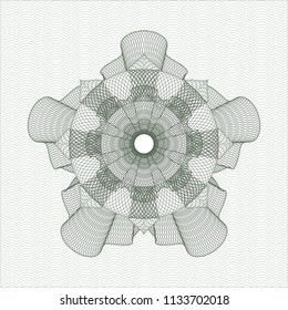 Green money style rosette
