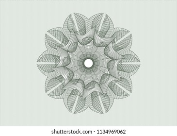Green money style rosette