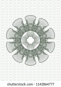 Green money style rosette