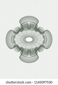 Green money style rosette