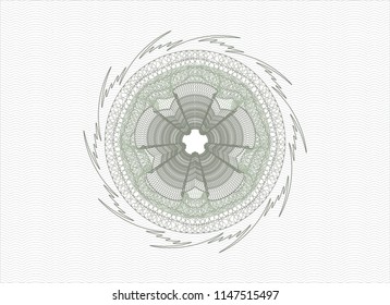 Green money style rosette