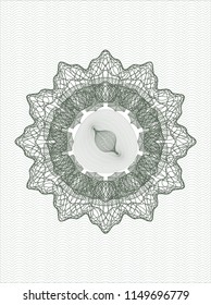 Green money style rosette