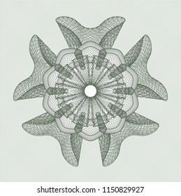 Green money style rosette