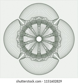 Green money style rosette