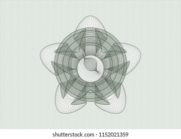 Green money style rosette