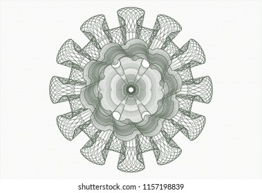 Green money style rosette