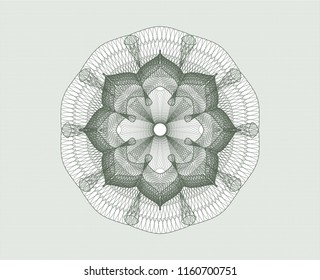 Green money style rosette