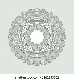 Green money style rosette