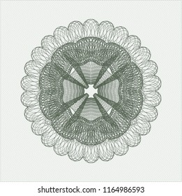 Green money style rosette