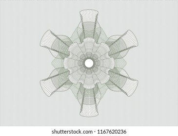 Green money style rosette