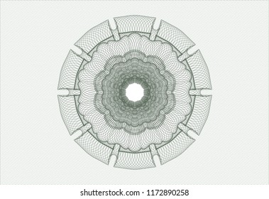 Green money style rosette