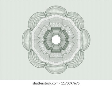 Green money style rosette
