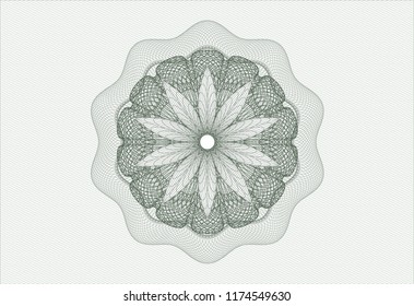 Green money style rosette