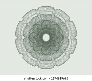 Green money style rosette