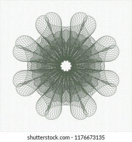 Green money style rosette