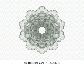 Green money style rosette