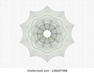 Green money style rosette