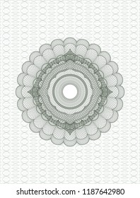 Green money style rosette