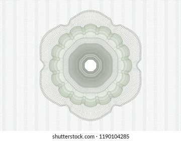 Green money style rosette