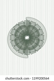 Green money style rosette