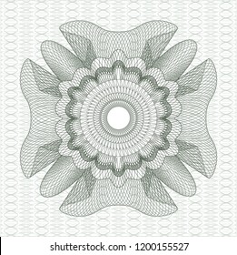 Green money style rosette