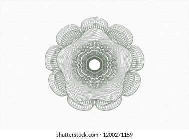 Green money style rosette