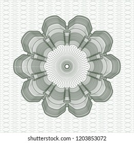 Green money style rosette