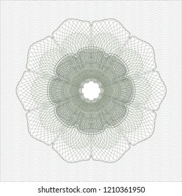 Green money style rosette