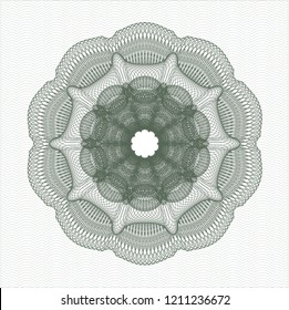 Green money style rosette