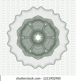 Green money style rosette