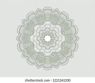 Green money style rosette