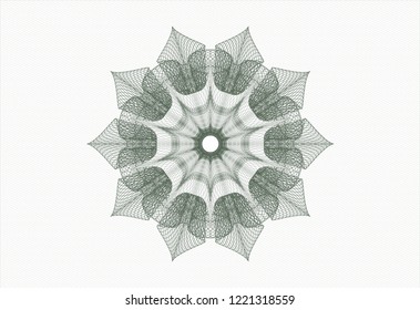 Green money style rosette