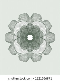 Green money style rosette