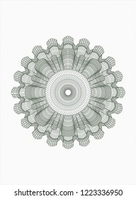 Green money style rosette