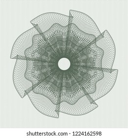 Green money style rosette