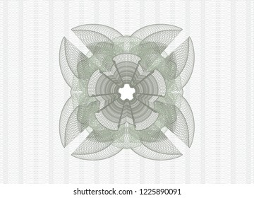 Green money style rosette