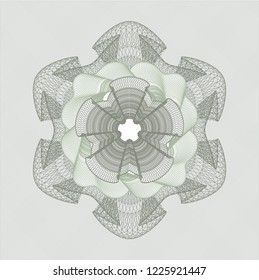 Green money style rosette