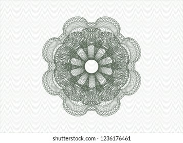 Green money style rosette
