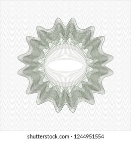 Green money style rosette