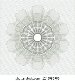 Green money style rosette