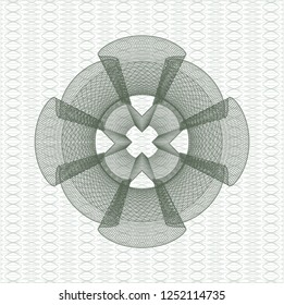 Green money style rosette