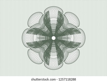 Green money style rosette