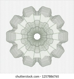 Green money style rosette