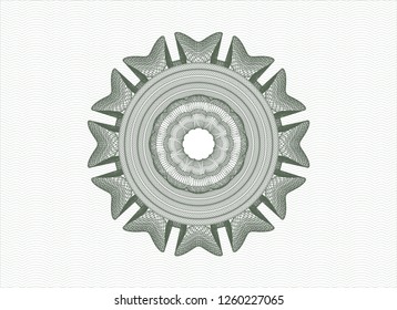 Green money style rosette