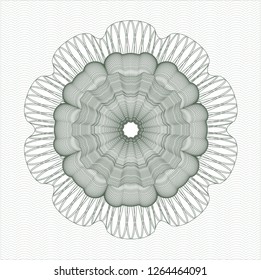 Green money style rosette