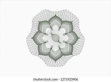 Green money style rosette