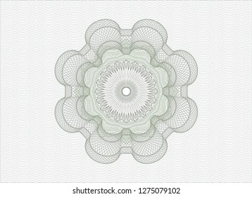 Green money style rosette