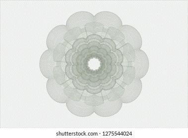 Green money style rosette